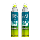 Bed Head Masterpiece Hairspray 2-pack bottle front showing strong hold and shine.
