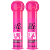 Bed Head TIGI After Party smoothing cream bottle close-up showing frizz-control formula