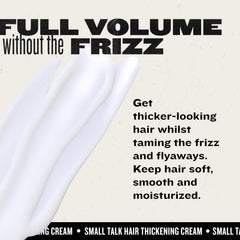 Bed Head Small Talk towel-dried hair application creates smoother blowouts.