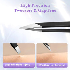 bedace tweezers flat-mouth clip for precision plucking around brows and lashes
