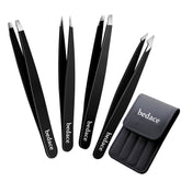 bedace tweezers fourpack collection for precise eyebrow grooming on the go