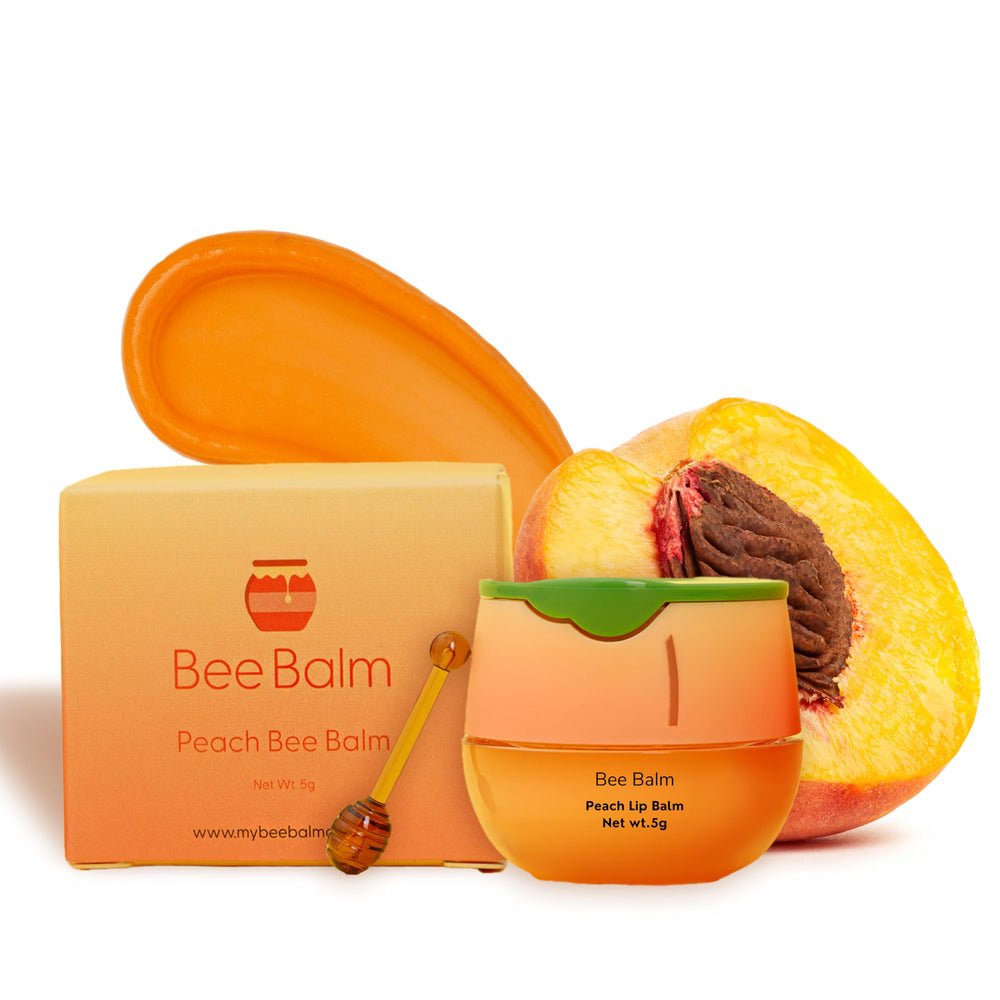 Bee Balm Bálsamo Labial Original con durazno para hidratación intensa de labios