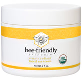 BeeFriendly Organic Face Cream jar close-up – deeply hydrating daily facial care