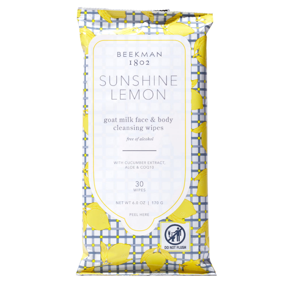 Beekman 1802: toallitas faciales y corporales aromadas a limón brillante para uso diario