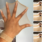 Beeos Skinlike Real HD wig cap on model for seamless, invisible blend.