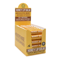 Beessential Beekeeper Made lip balm honey flavor in a 40-count bulk package for daily moisture.