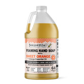 Beessential orange foaming hand soap refill bottle for kitchen or bathroom
