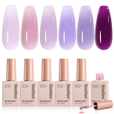 Beetles Amethyst Realm kit de gel morado con 6 frascos en caja