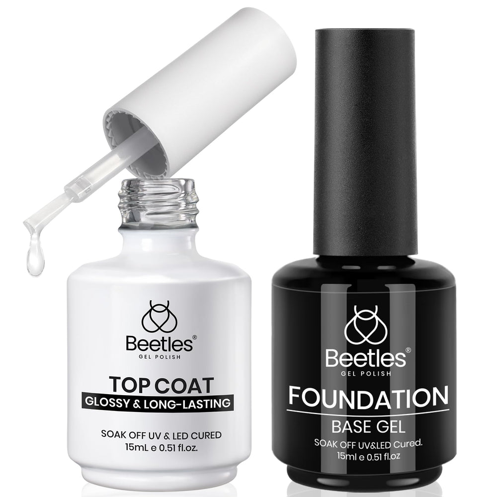 Beetles base coat 15ml bottle close-up for strong adhesion and color protection.
