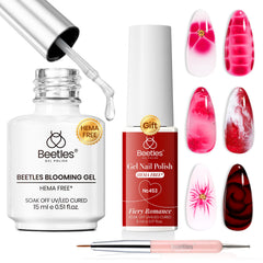 Beetles Blooming Gel Kit: empaque elegante para iniciar manicura en casa.