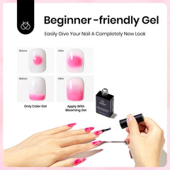 Beetles Blooming Gel watercolor art for delicate, painterly nail designs