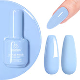Beetles Blue Gel Polish bottle in pastel light blue for chic home manicure