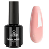 Beetles Gel Builder 15ML en rosa nude, botella para uñas duraderas.