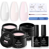 Beetles Builder Gel kit contents for easy at-home nail extensions.