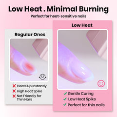 Beetles builder gel during sculpting with precise nail technique.