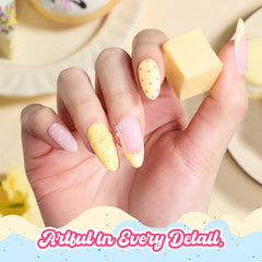 Beetles Butter Yellow gel polish brush applying smooth color
