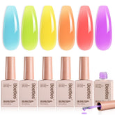 Beetles Candy Spritz Jelly Polish Set with six pastel bottles for versatile nail art