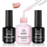Beetles capa-base rosa: base suave para uñas lisas y duraderas.