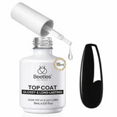 Beetles, capa superior de gel protege uñas con brillo duradero.