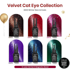 Beetles Set ojo de gato marrón brillante para un look elegante