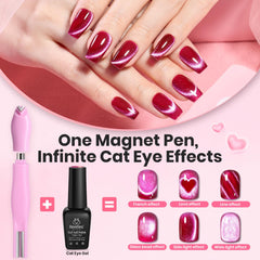 Beetles Cat Eye Magnet Round Head creates balanced, defined cat eye lines.