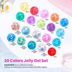 Beetles jelly gel nail polish set with cat eye neon glitter creates bold, eye-catching nails.