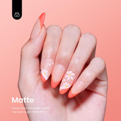Beetles coral orange gel polish packaging highlights an eco-conscious formula.
