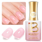 Beetles Dawn Petals Nude Pink gel polish bottle showing natural-looking finish