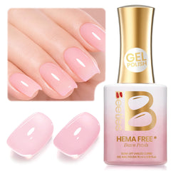 Beetles Dawn Petals Nude Pink gel polish bottle showing natural-looking finish
