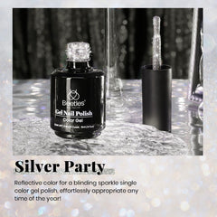 Beetles destellos de diamante en gel para un look glamoroso.