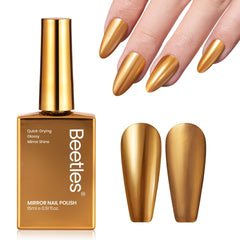 Beetles Mirror Gold esmalte con brillo espejo para un acabado deslumbrante en casa.