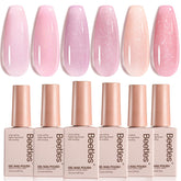 Beetles Esmalte en gel rosa brillante en frascos para uñas