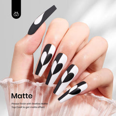 Beetles Esmalte gel blanco, aplicación fácil para acabado homogéneo.