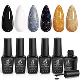 Beetles Esmalte Gel Brillos Champagne para manicura duradera.