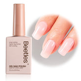 Beetles esmalte en gel neutral nude rosa jelly, botella de 15 ml para uso diario.