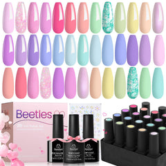 Beetles esmalte gel rosa, conjunto de 20 colores, acabado duradero para uñas