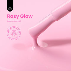 Beetles Esmalte Gel Rosa Claro Rosy Glow en uñas, brillo suave y profesional