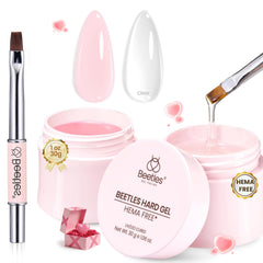 Beetles Gel duro HEMA-Free en envase de 1 oz, listo para uso profesional.