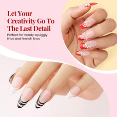 Beetles Gel Liner Rojo para detalles vistosos en uñas.