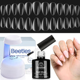 Beetles Gel Nail Kit con lámpara UV para secado rápido y resultados consistentes.