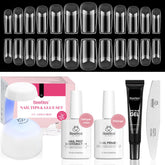 Beetles Gel Nail Kit medium square tips close-up for precise extensions.