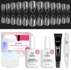 Beetles Gel Nail Kit Short Almond Gift Spree ready for at-home gel nails
