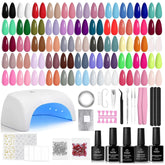 Beetles Gel Nail Kit with UV lamp for at-home salon results.