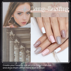 Beetles Gel Polish neutro gris claro para estilo moderno