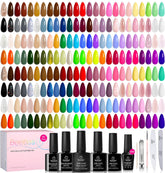 Beetles Gel Polish set with 100 colors for versatile DIY manicures.