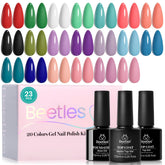 Beetles Gel Nail Polish Set, paleta primavera para manicura duradera.