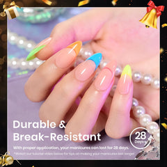 Beetles Gel Nail Tips Capa Transparente con cobertura completa