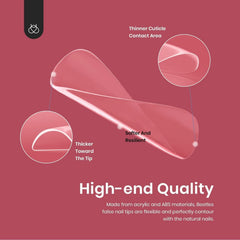 Beetles Gel Nail Tips pre-shaped no shaping for faster application