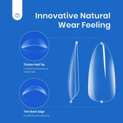Beetles Gel Nail Tips resistentes a la rotura, soporte estable para extensiones