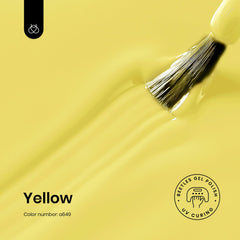 Beetles Canary Yellow bottle close-up highlights rich pigment for nails.